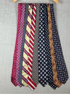 Lot of 10 Designer Men’s Silk Neckties | Christian Dior, Zegna, Brooks Brothers